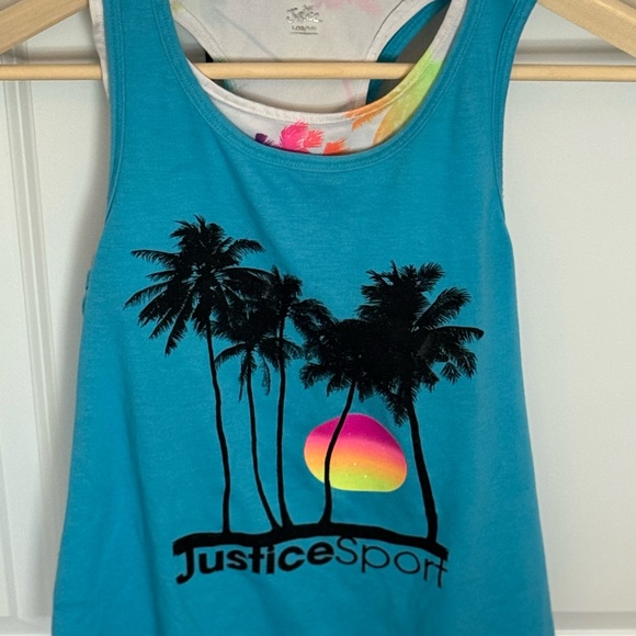 Justice Brand, Girl’s (Sz L, 12/14) Tropical Tank Top W/Bralette, Kid’s Clothing - Picture 13 of 13
